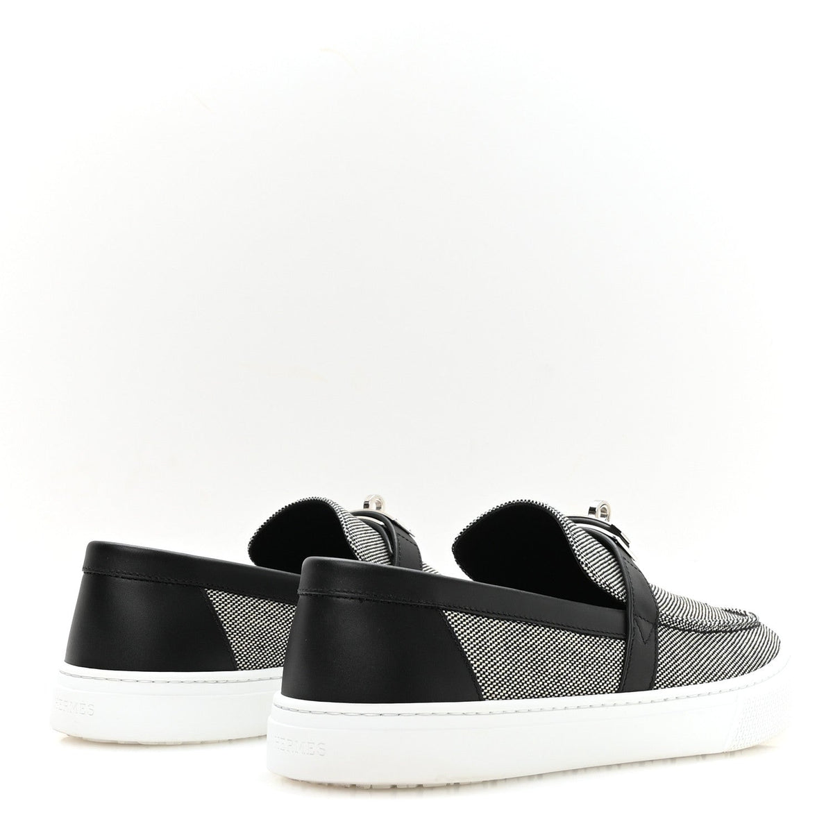 Toile De Coton Calfskin Game Slip On Sneakers 42.5 Prunoir Black