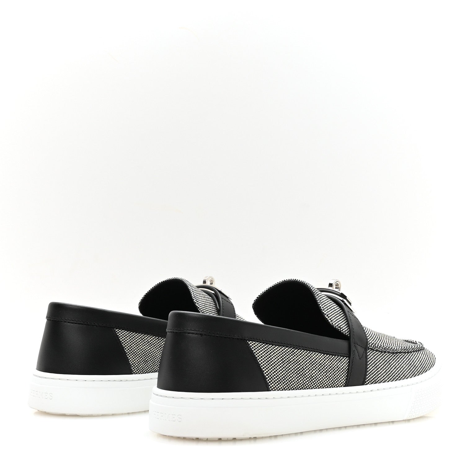 Toile De Coton Calfskin Game Slip On Sneakers 42.5 Prunoir Black