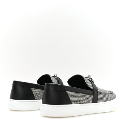 Toile De Coton Calfskin Game Slip On Sneakers 42.5 Prunoir Black