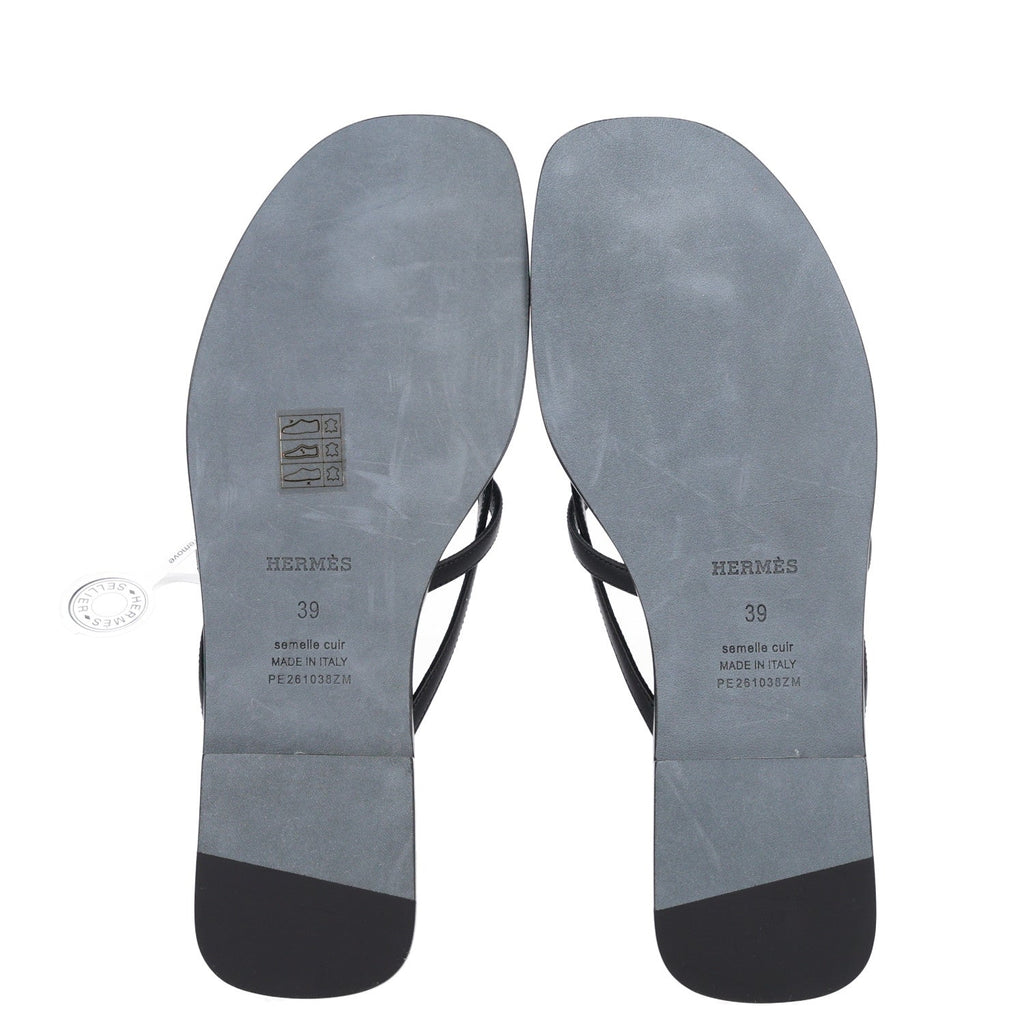 Calfskin Miss Sandals 39 Black