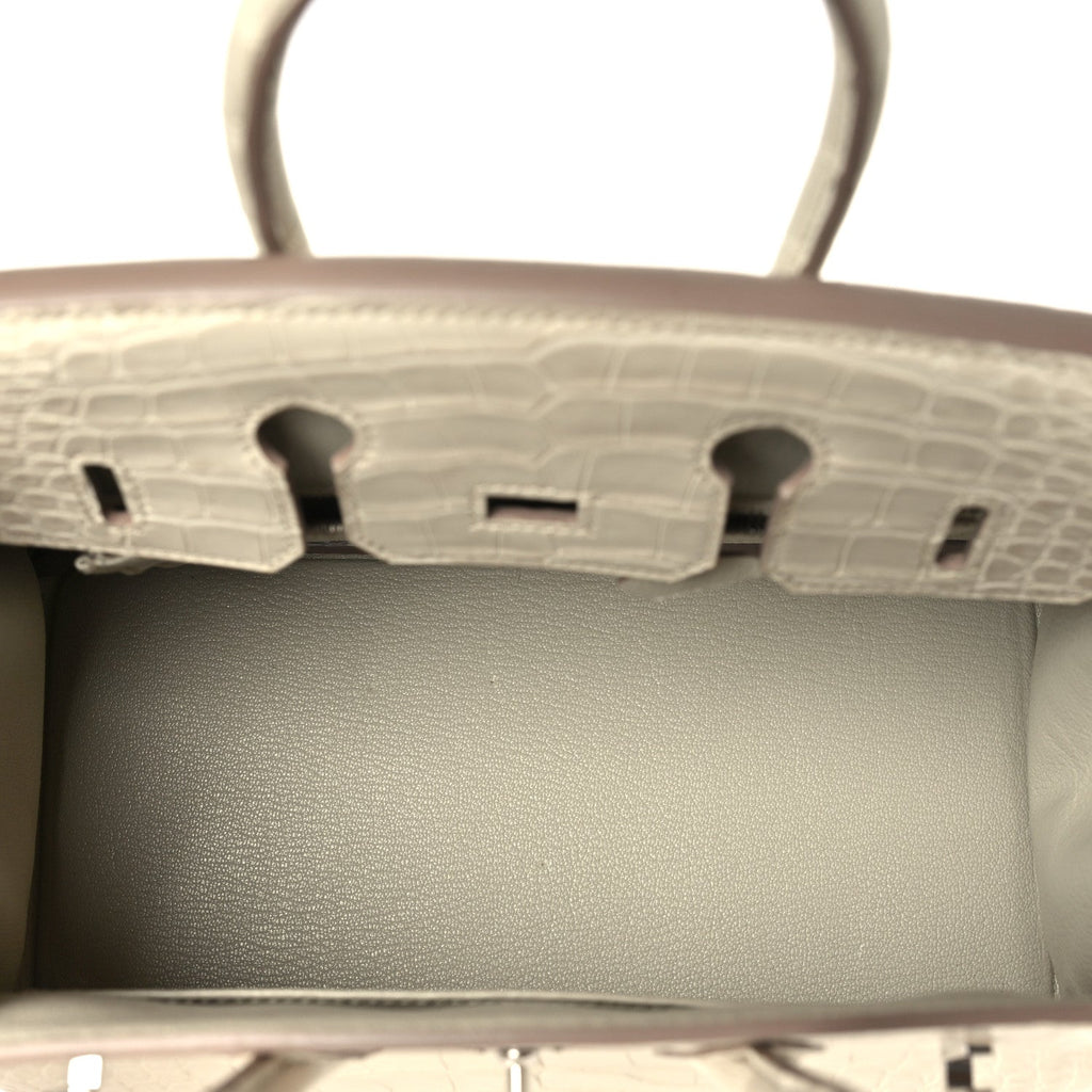 Matte Alligator Birkin 25 Beton