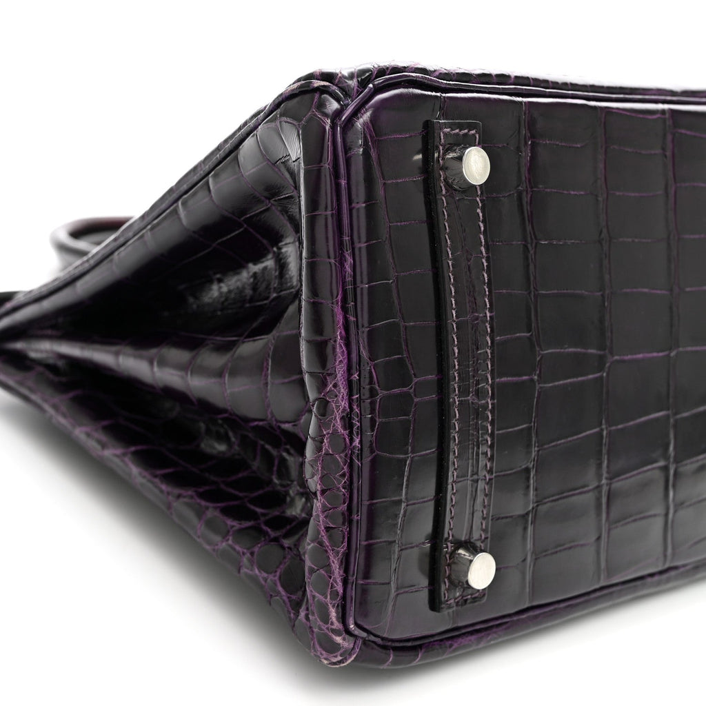 Shiny Niloticus Crocodile Birkin 30 Amethyst
