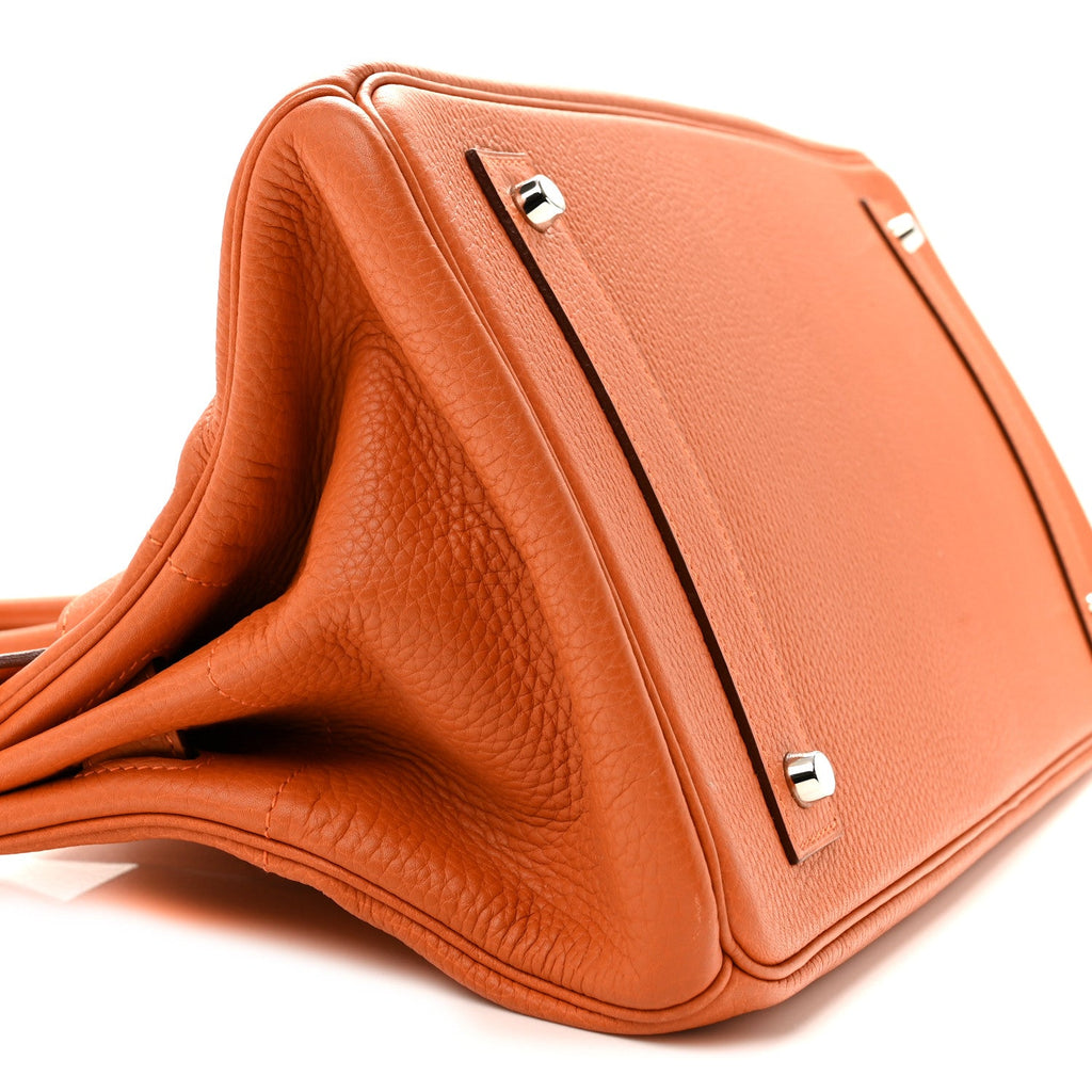 Taurillon Clemence JPG Birkin 42 Orange