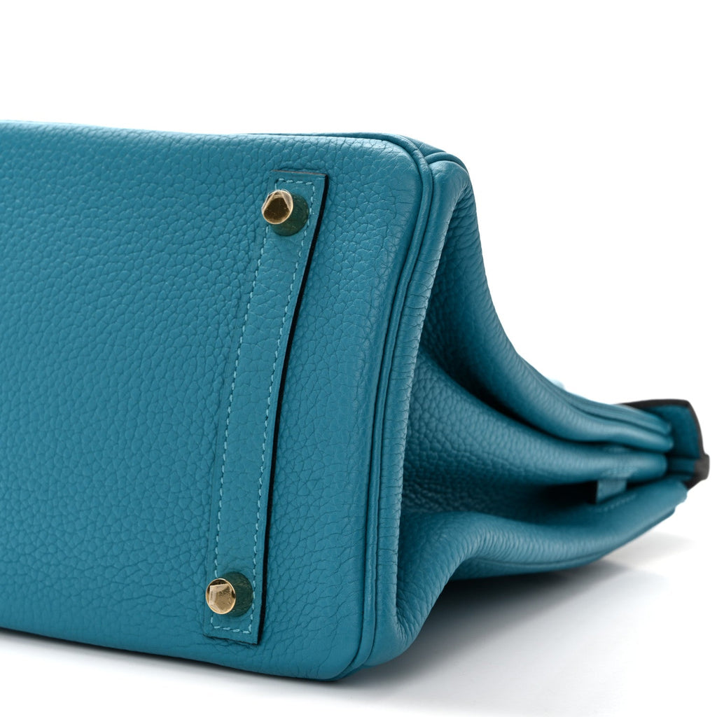 Taurillon Clemence Birkin 30 Turquoise