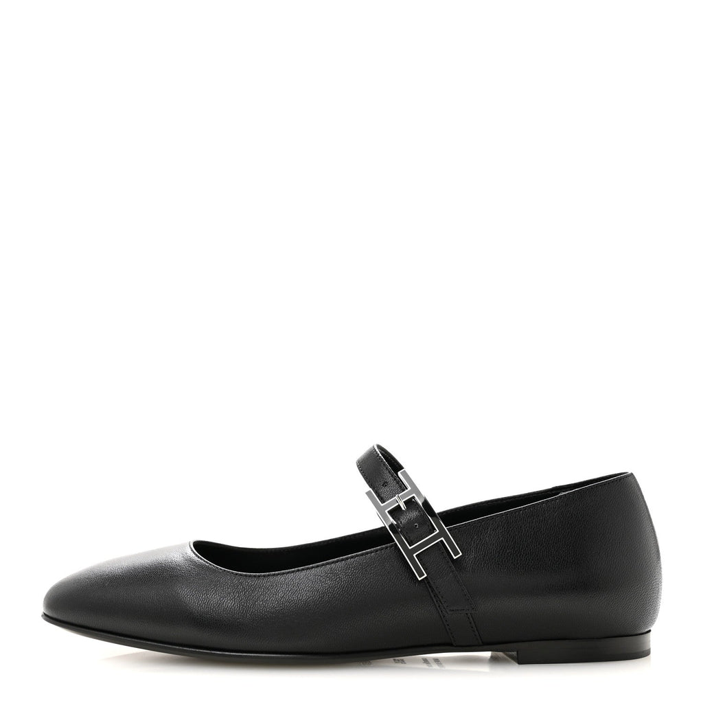 Goatskin Jane Ballet Flats 35.5 Black
