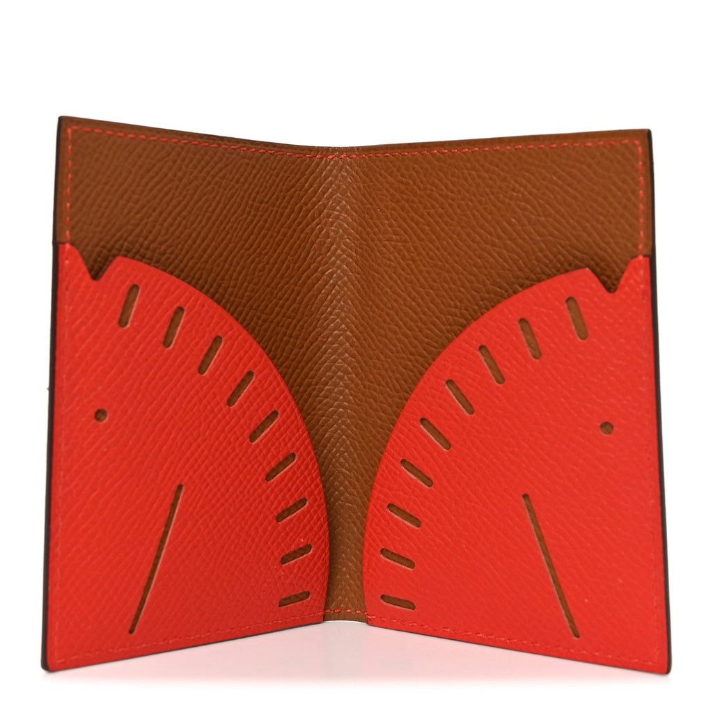 Epsom Doado Card Holder Capucine Gold
