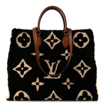 Shearling Monogram Giant Teddy Onthego GM Marron