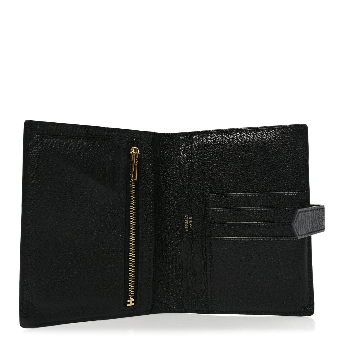 Chevre Mysore Bearn Compact Wallet Black