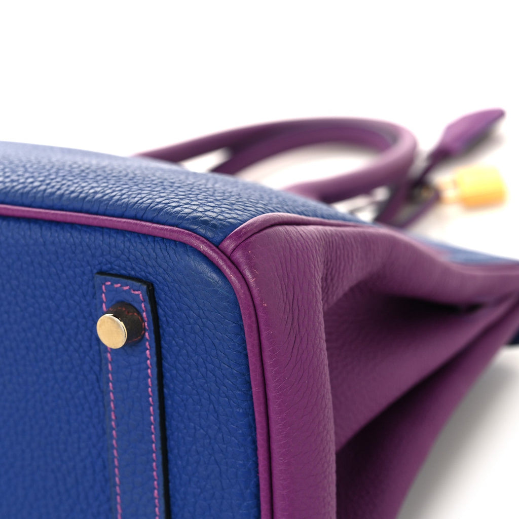 Togo Horseshoe Birkin 30 Blue Electrique Anemone
