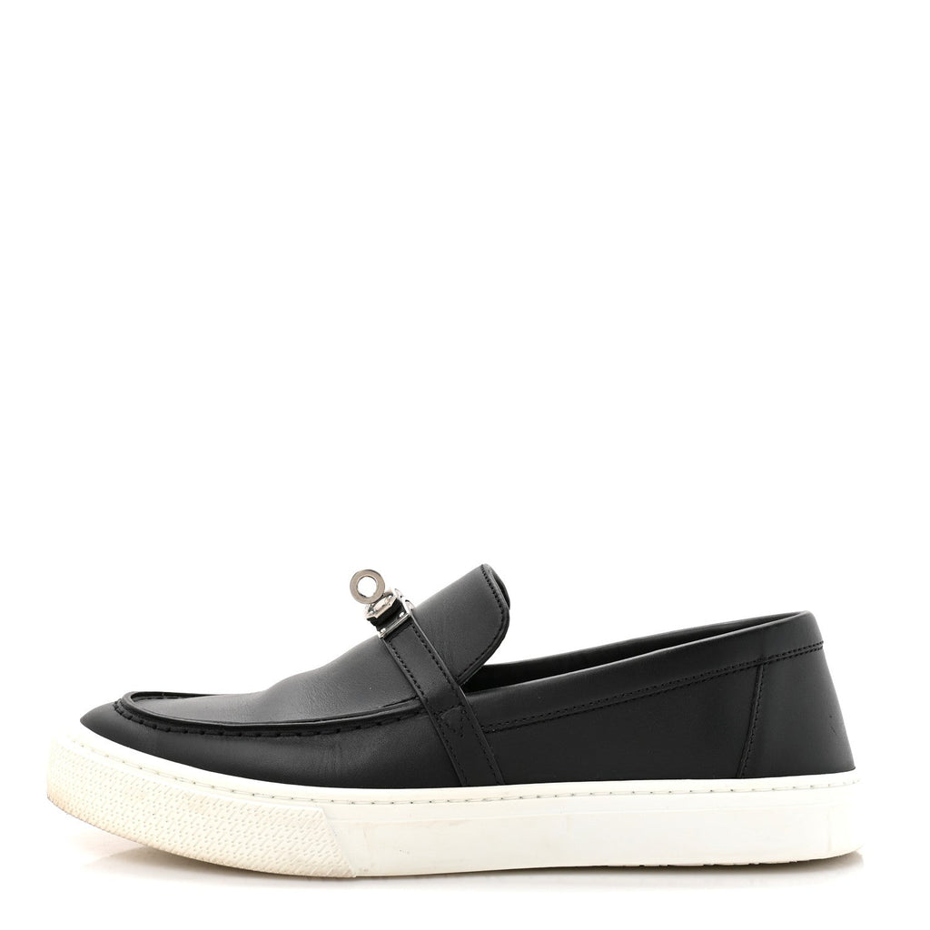 Calfskin Game Slip On Sneakers 38 Black