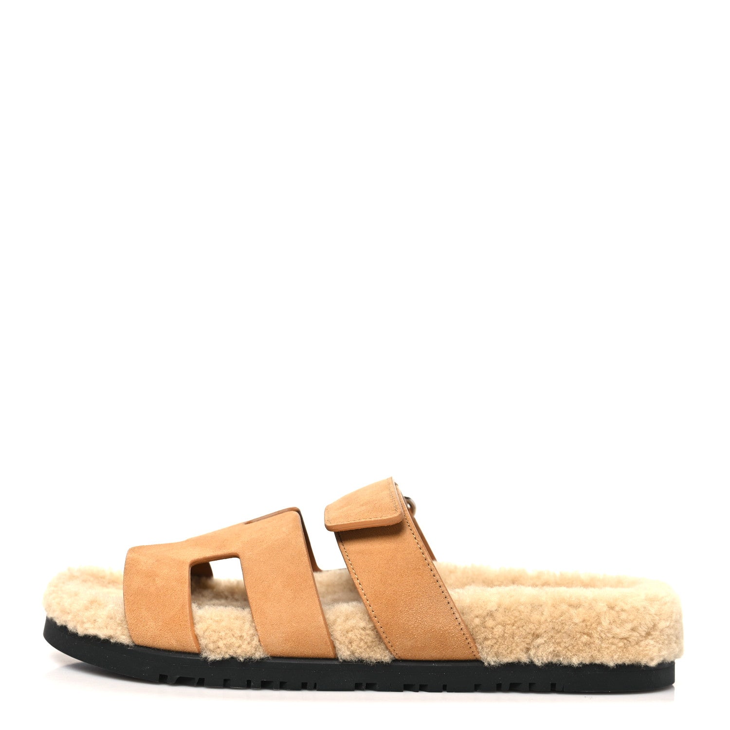 Suede Goatskin Woolskin Womens Chypre Sandals 39 Golden Beige