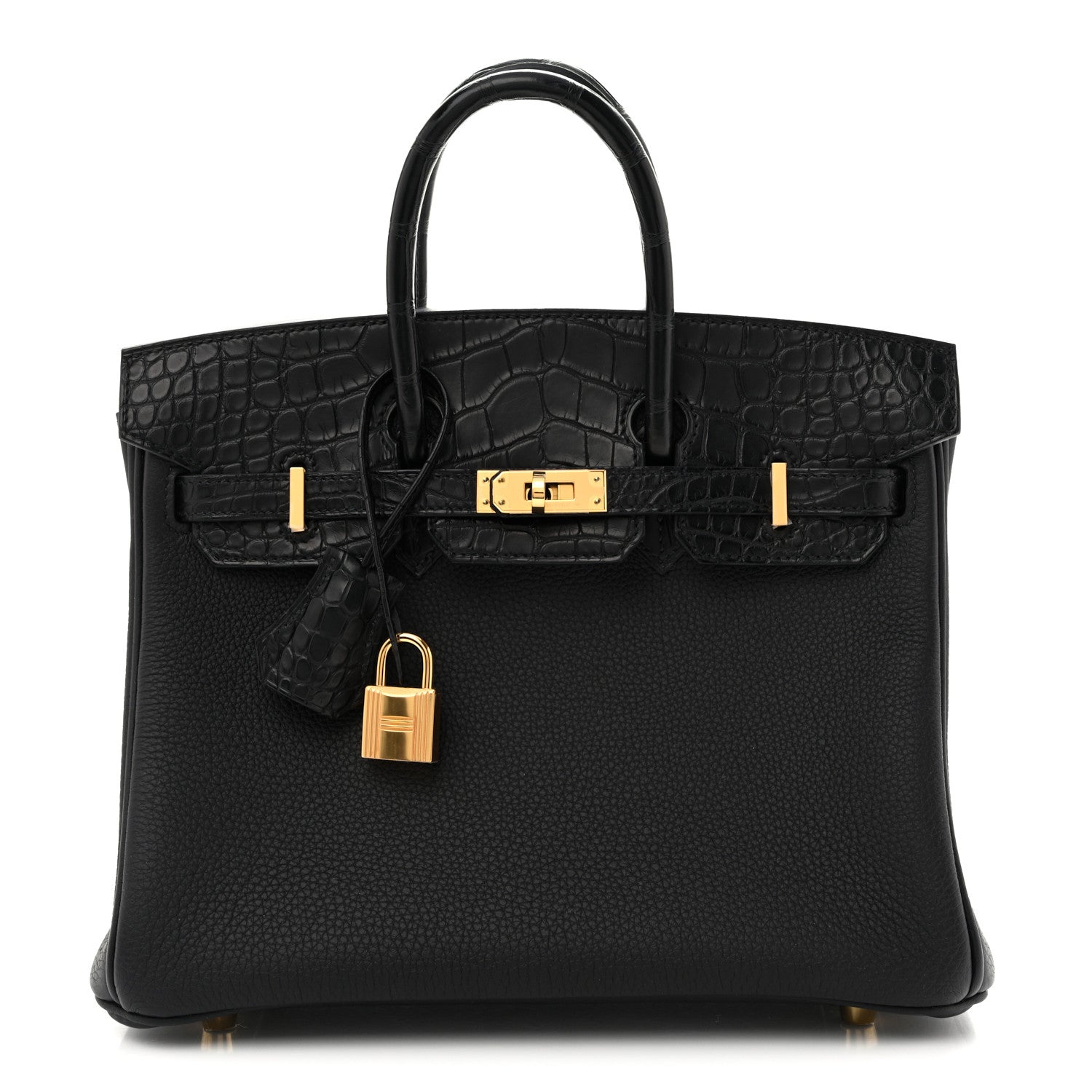 Togo Matte Alligator Birkin Touch 25 Black