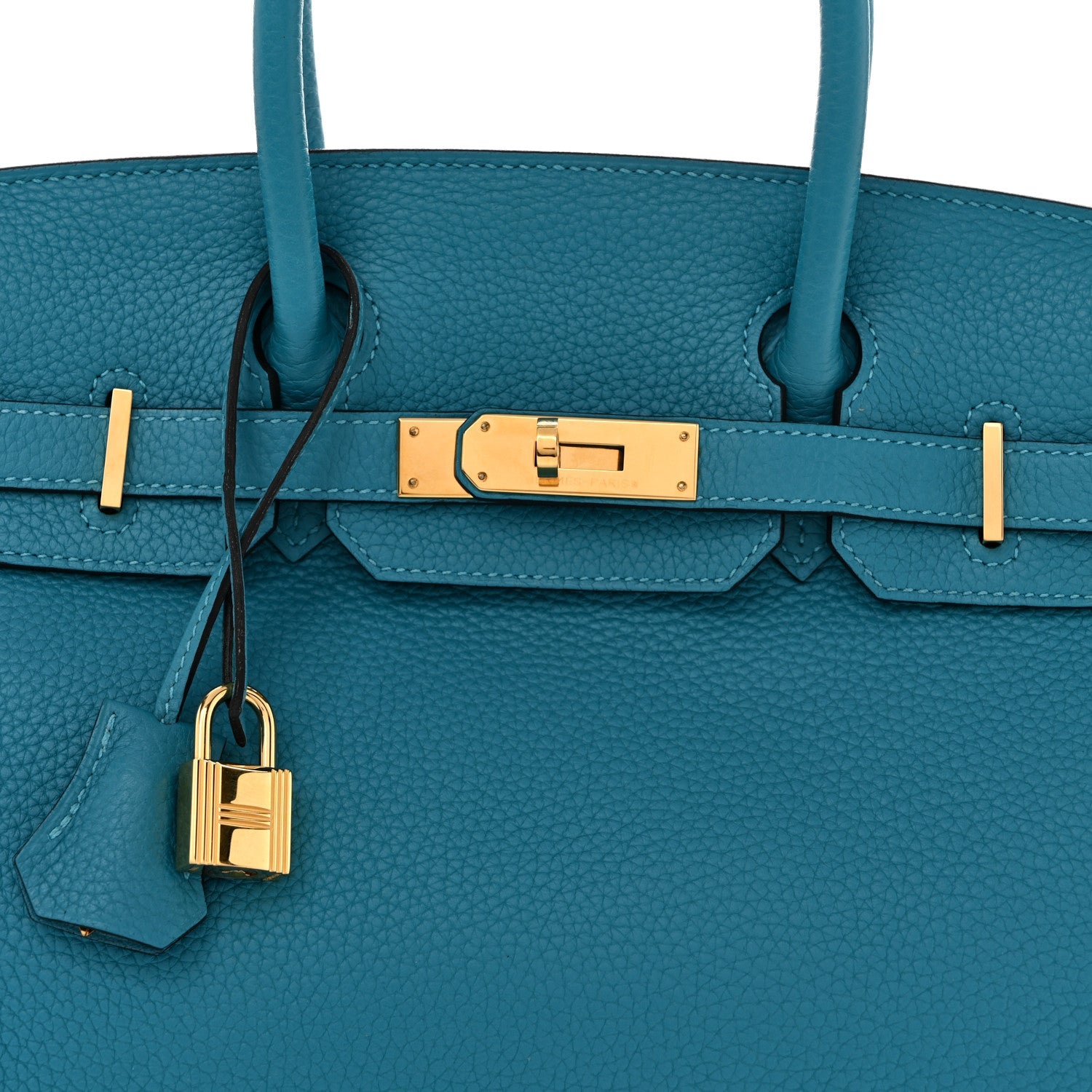 Taurillon Clemence Birkin 30 Turquoise