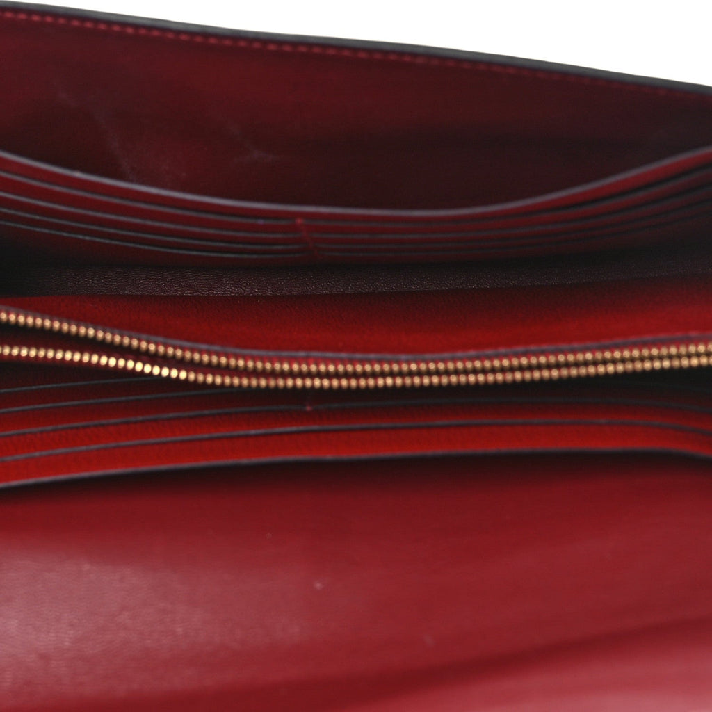 Shiny Alligator Constance Long Wallet Rouge Vif