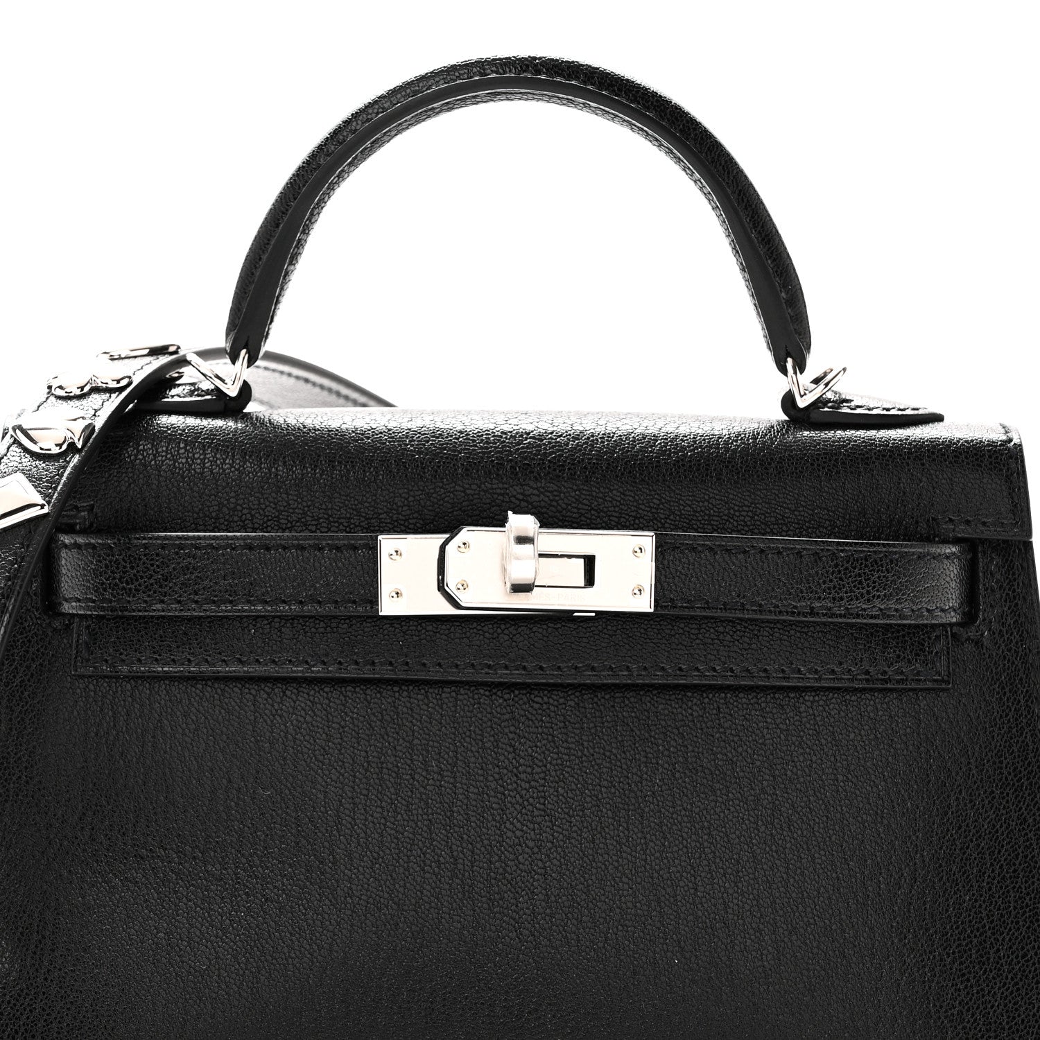 Chevre Chamkila Clou de Coeur Mini Kelly Sellier 20 Black