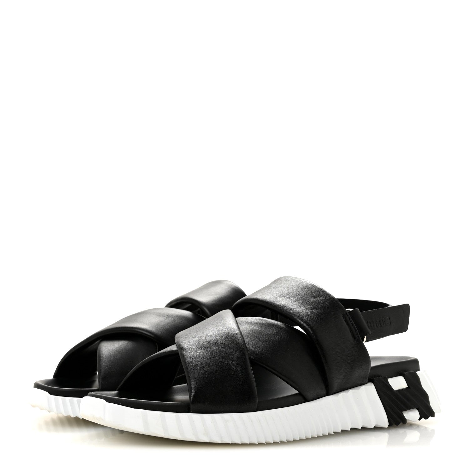 Calfskin Womens Electric Sandals 40 Black