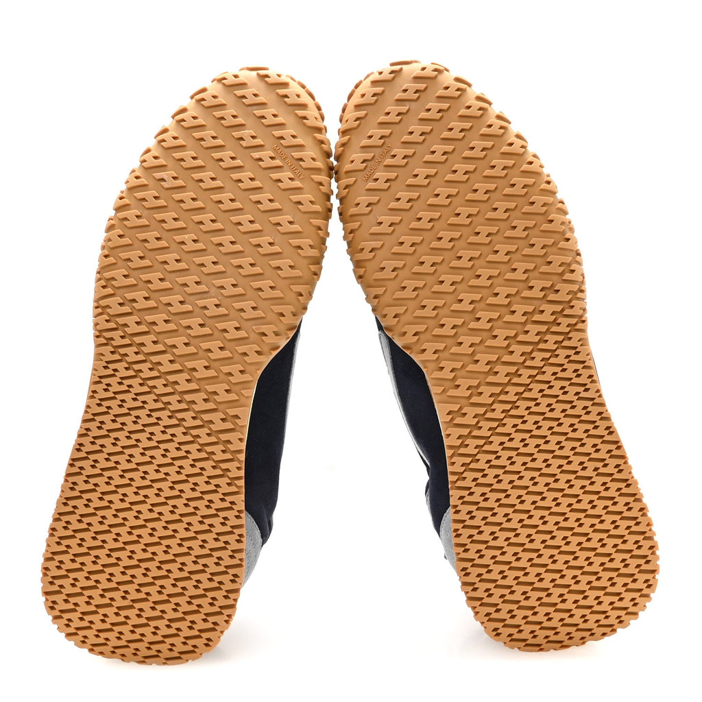 Suede Goatskin Jet Sneakers 37 Marine Gris Orage