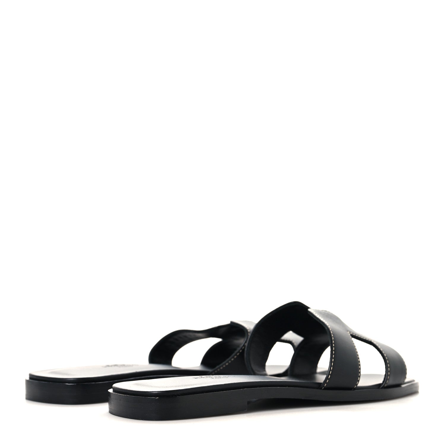 Box Calfskin Oran Sandals 37 Black