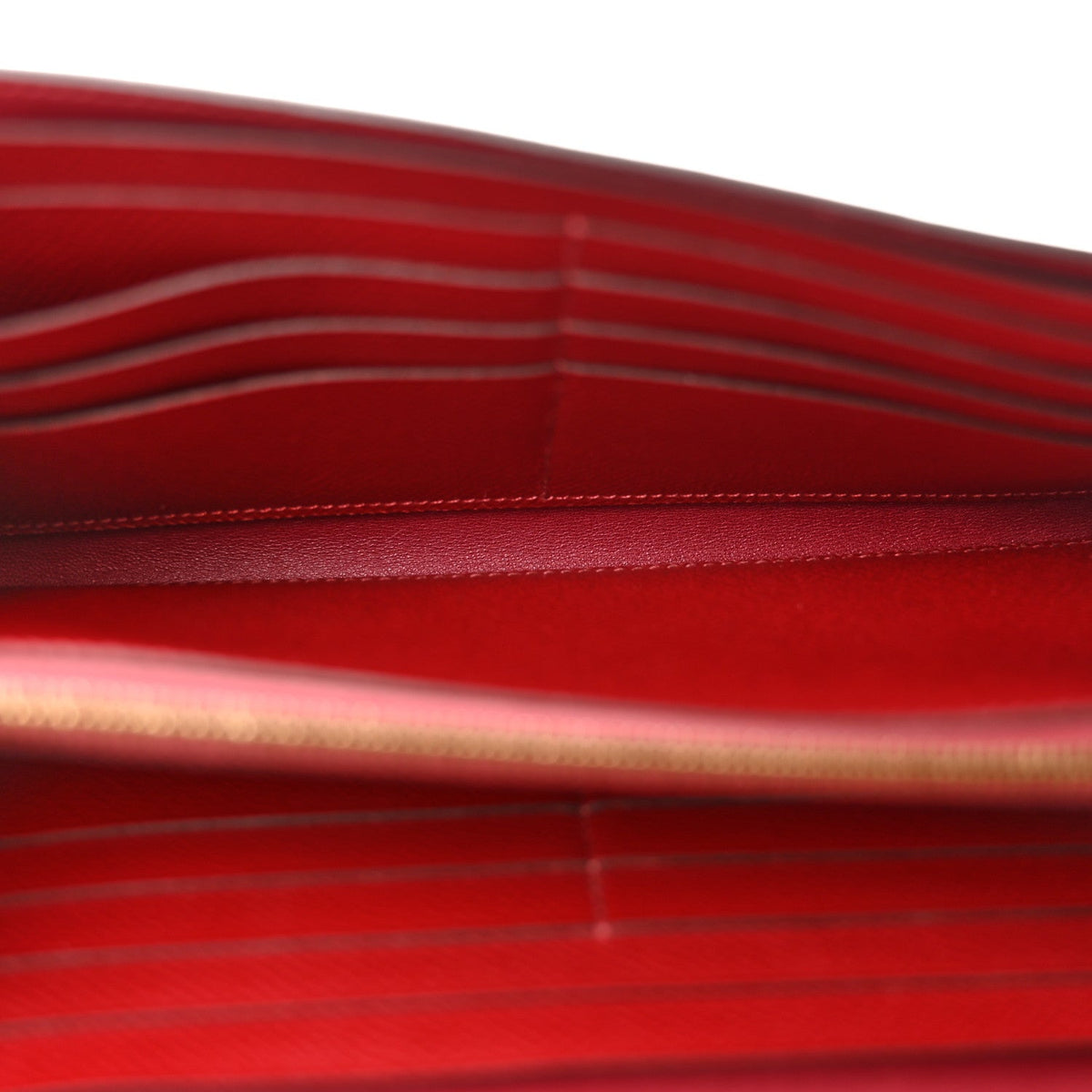 Epsom Enamel Constance Long Wallet Rouge Grenat