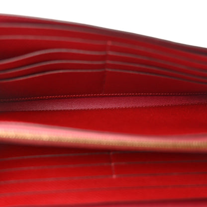 Epsom Enamel Constance Long Wallet Rouge Grenat