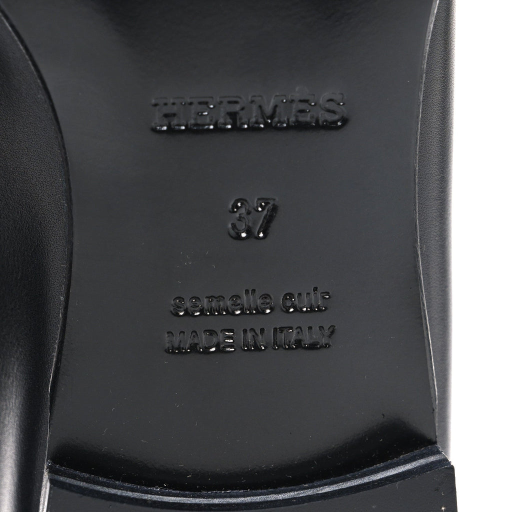Toile De Coton Calfskin Womens Paris Loafers 37 Black Prunoir