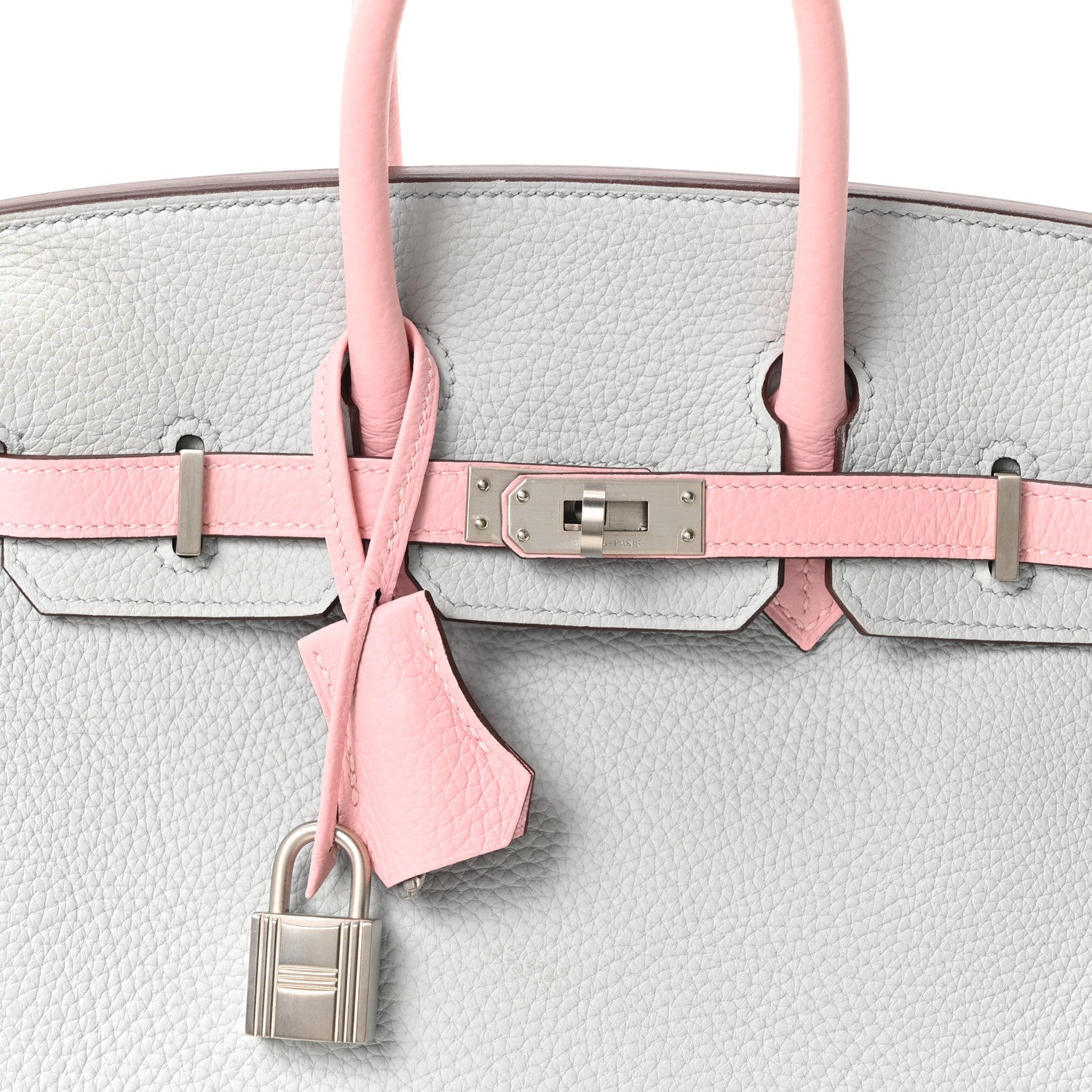 Togo Horseshoe Birkin 25  Bleu Pale Rose Sakura