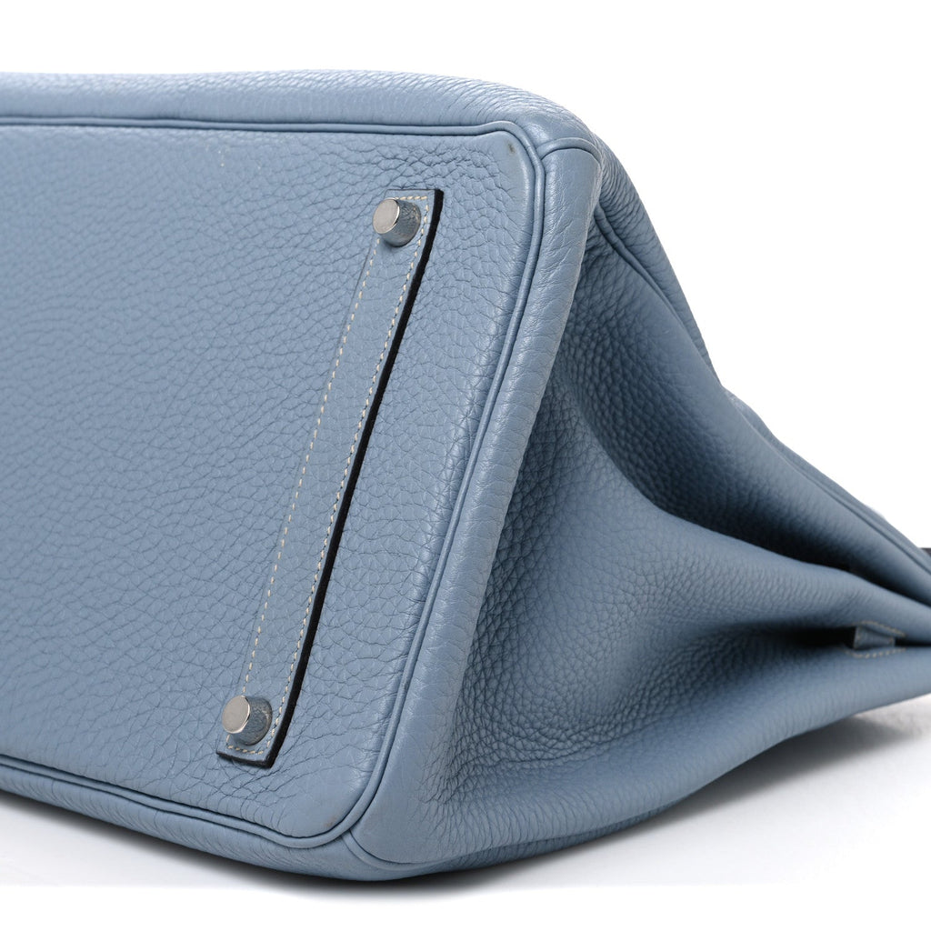 Togo Birkin 35 Bleu Lin