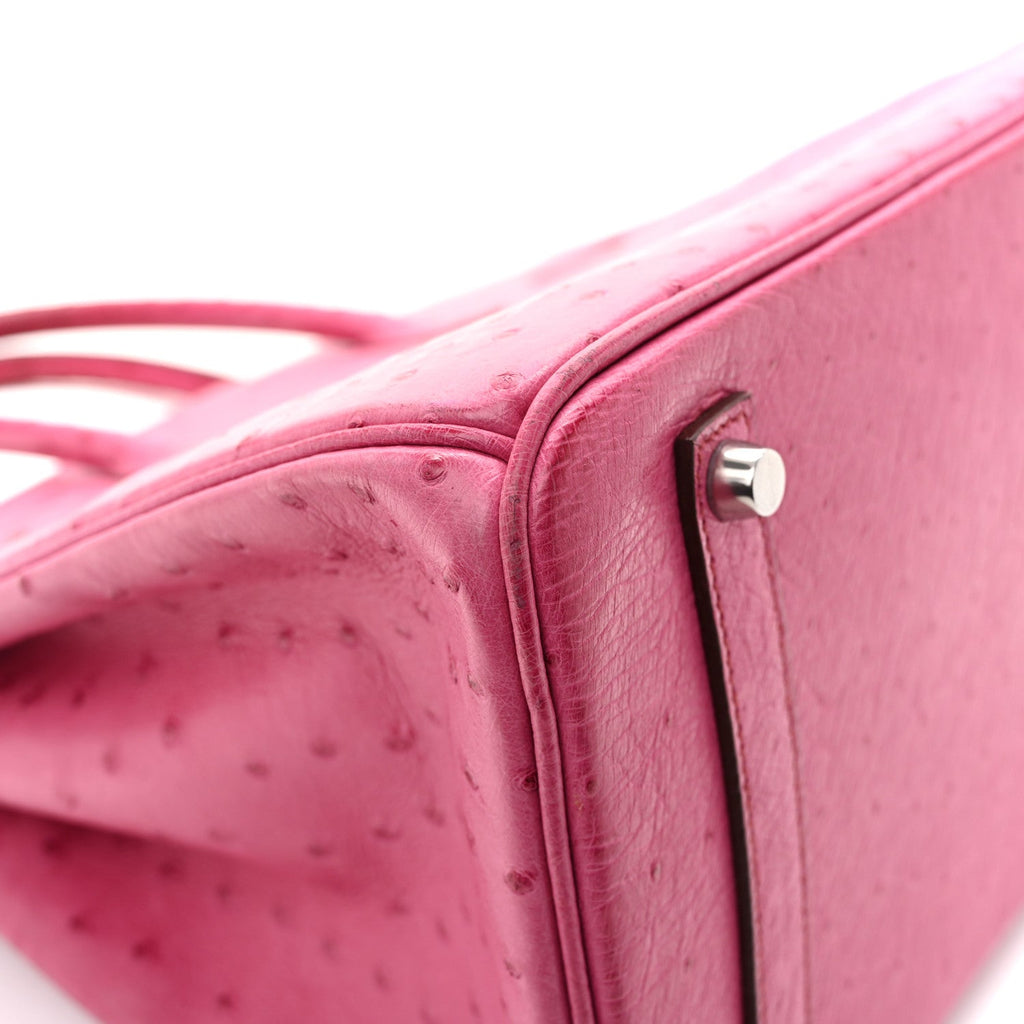 Ostrich Birkin 35 Fuchsia