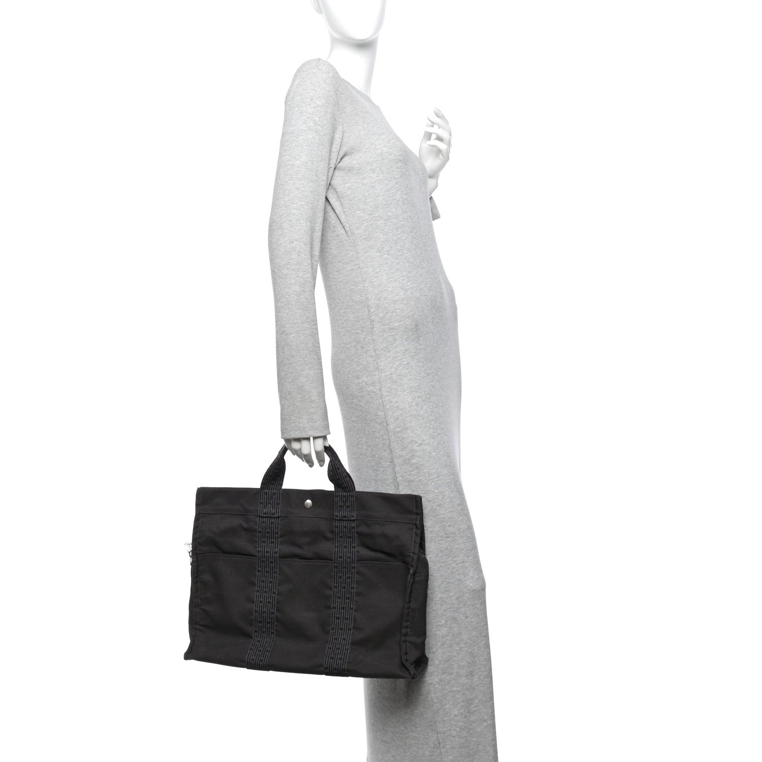 Canvas Herline PM Tote Grey