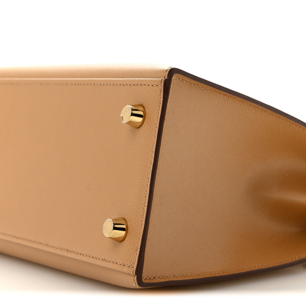 Madame Calfskin Verso Kelly Sellier 25 Biscuit White