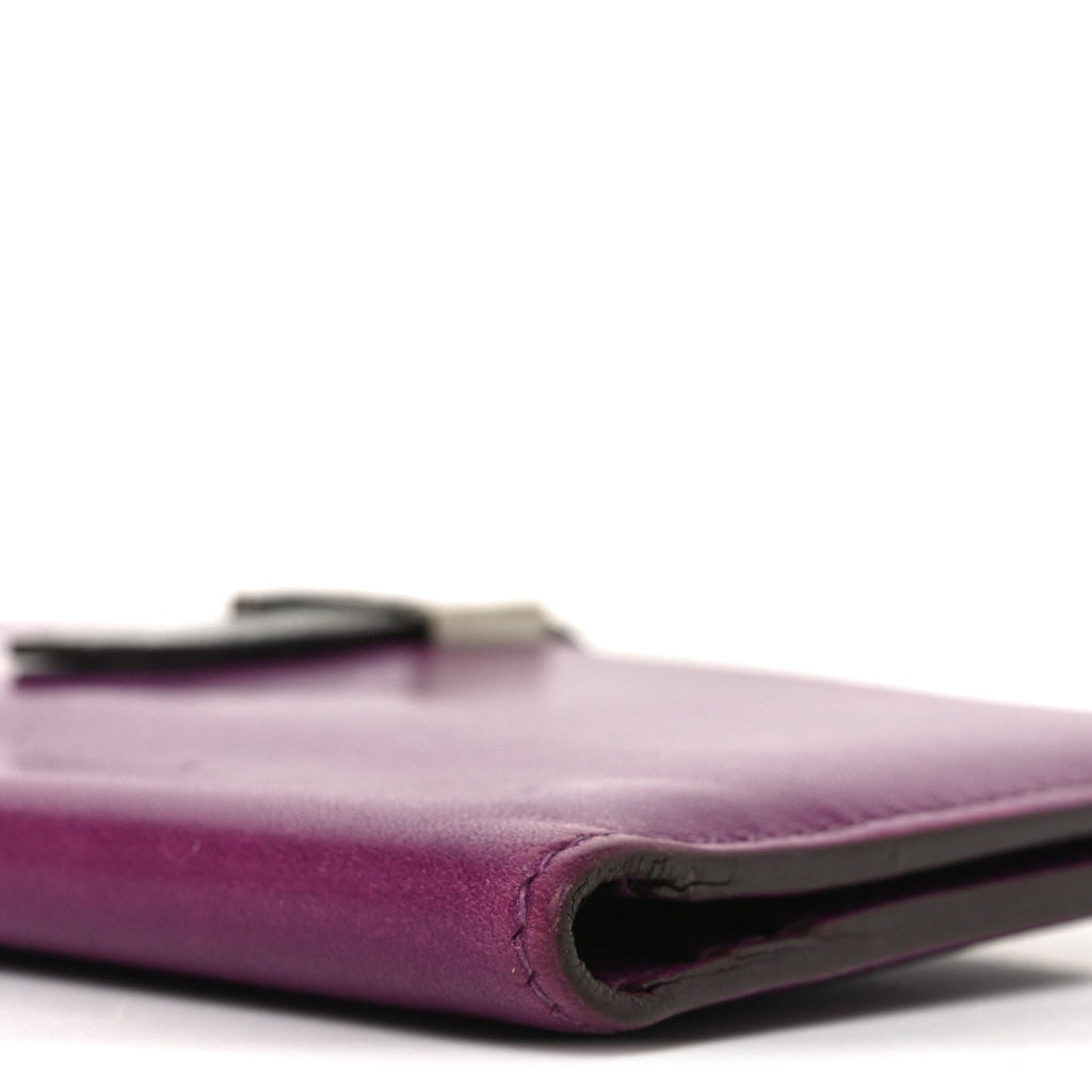 Tadelakt Lizard Bearn Gusset Wallet Anemone Vert