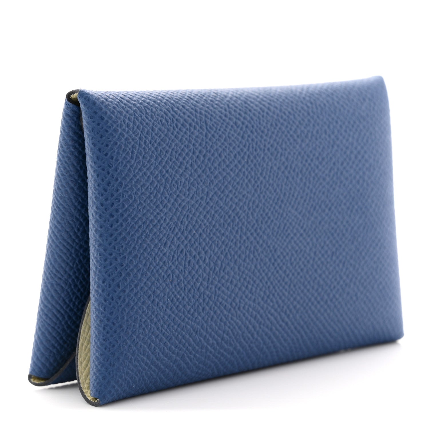 Epsom Verso Calvi Duo Card Case Bleu Tie Jaune Milton