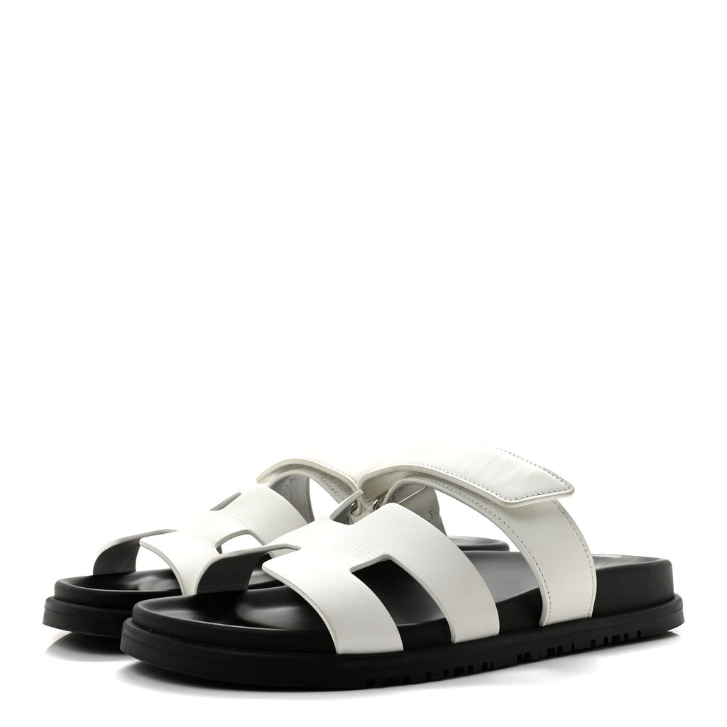 Calfskin Womens Chypre Sandals 38.5 White