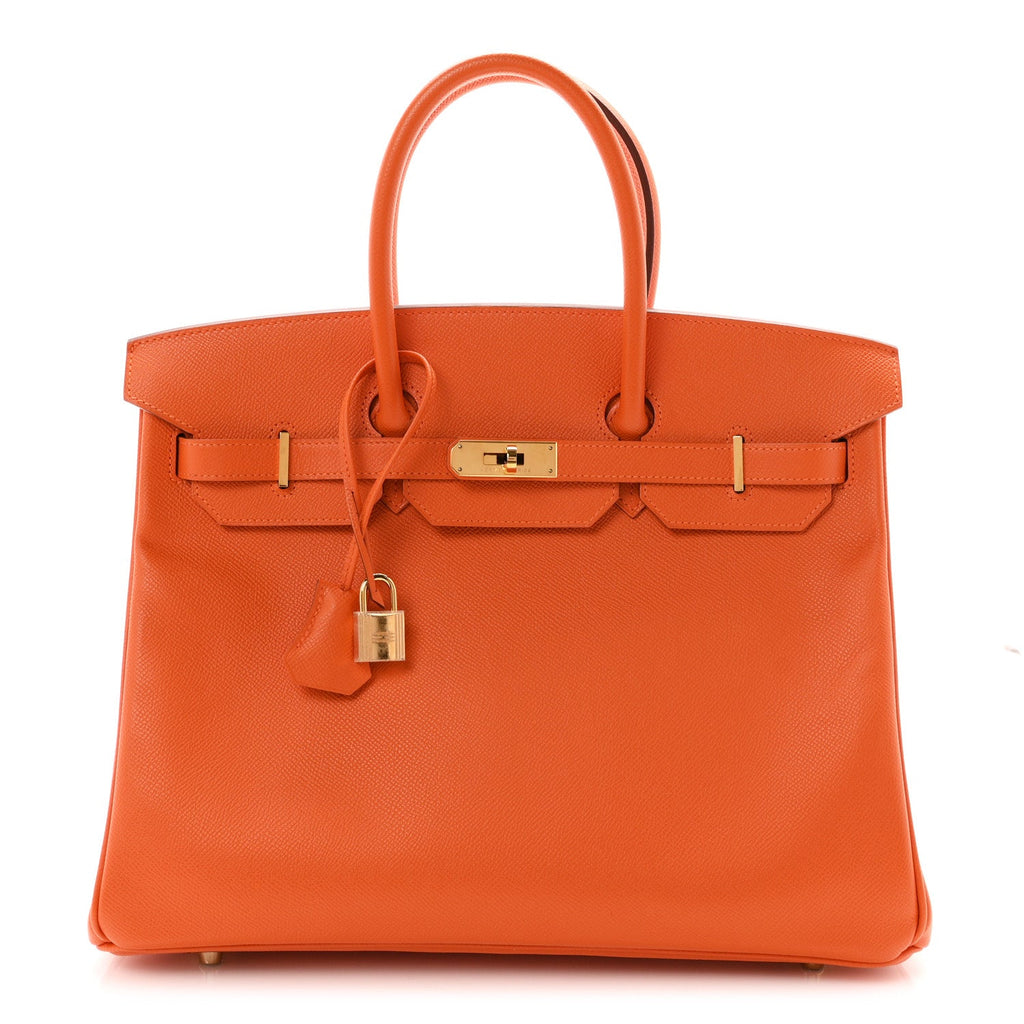 Epsom Birkin 35 Orange