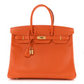 Epsom Birkin 35 Orange