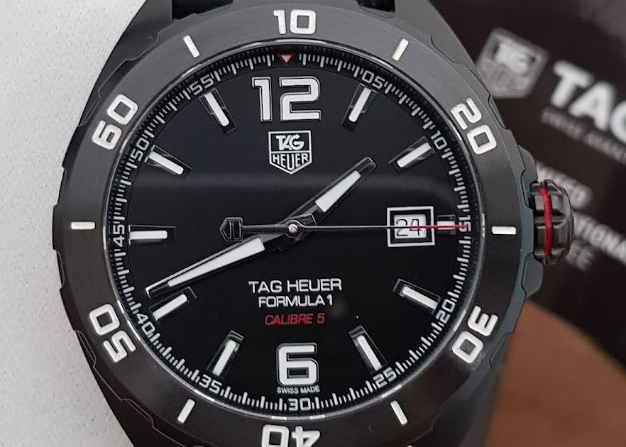 Tag Heuer Formula 1 Automatic Black Dial Black Rubber Strap Watch for Men - WAZ2115.FT8023