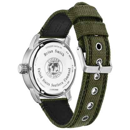 Citizen Men's Military Watch Commemorative Box Set BM8570-09E Personalized & Engraved!