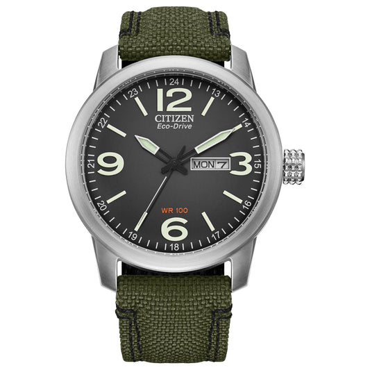 Citizen Men's Military Watch Commemorative Box Set BM8570-09E Personalized & Engraved!