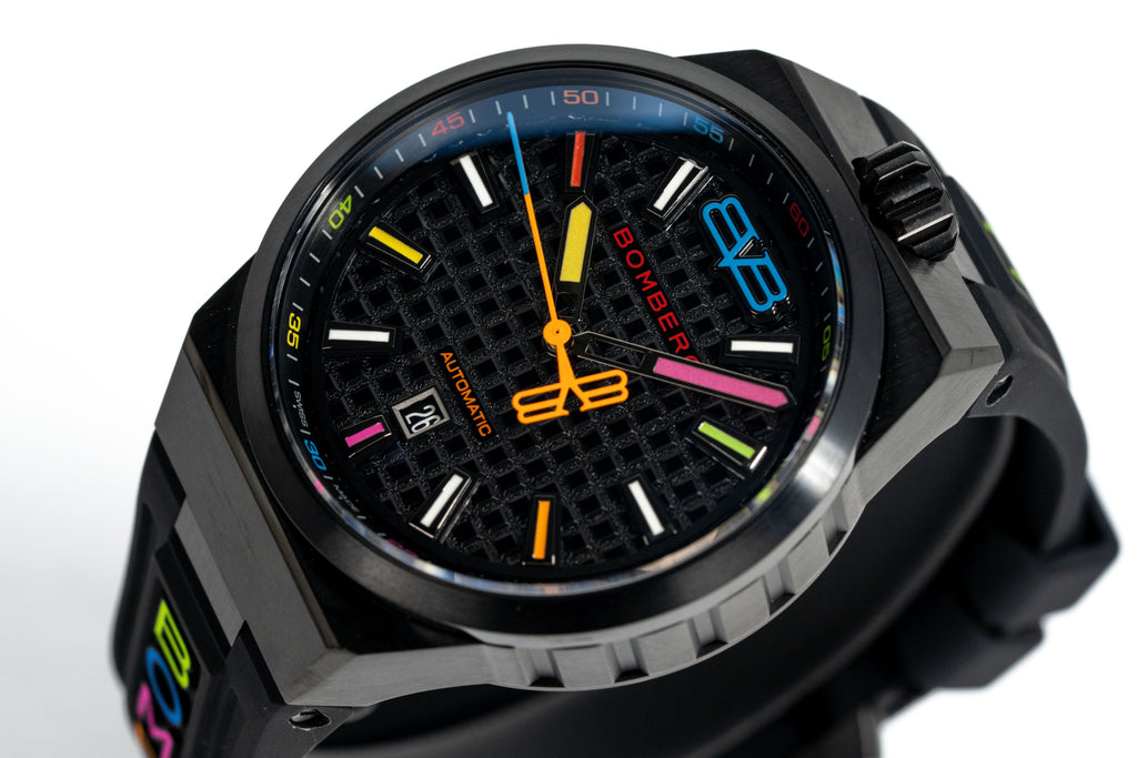 Bomberg Men's Watch BOLT-68 Neo Automatic Taipei Metropolis Black PVD