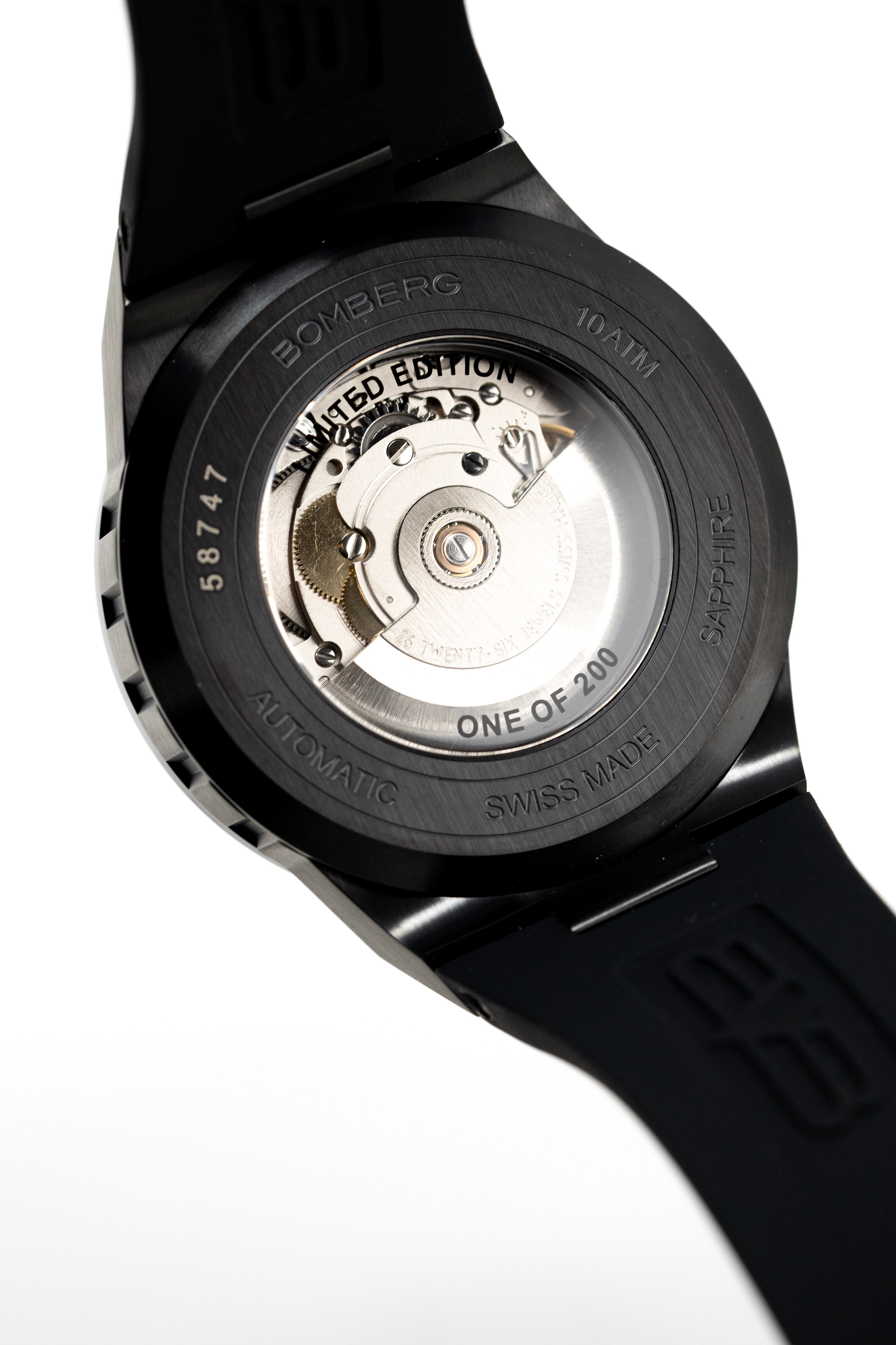 Bomberg Men's Watch BOLT-68 Neo Automatic Taipei Metropolis Black PVD