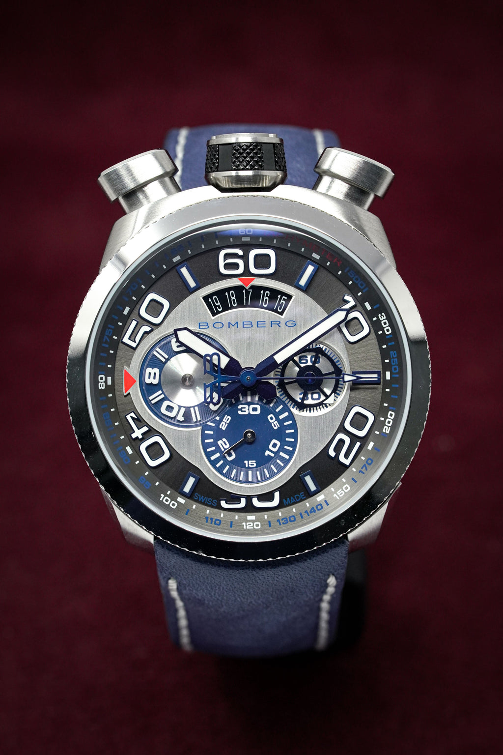 Bomberg Men's Chronograph Watch BOLT-68 Blue