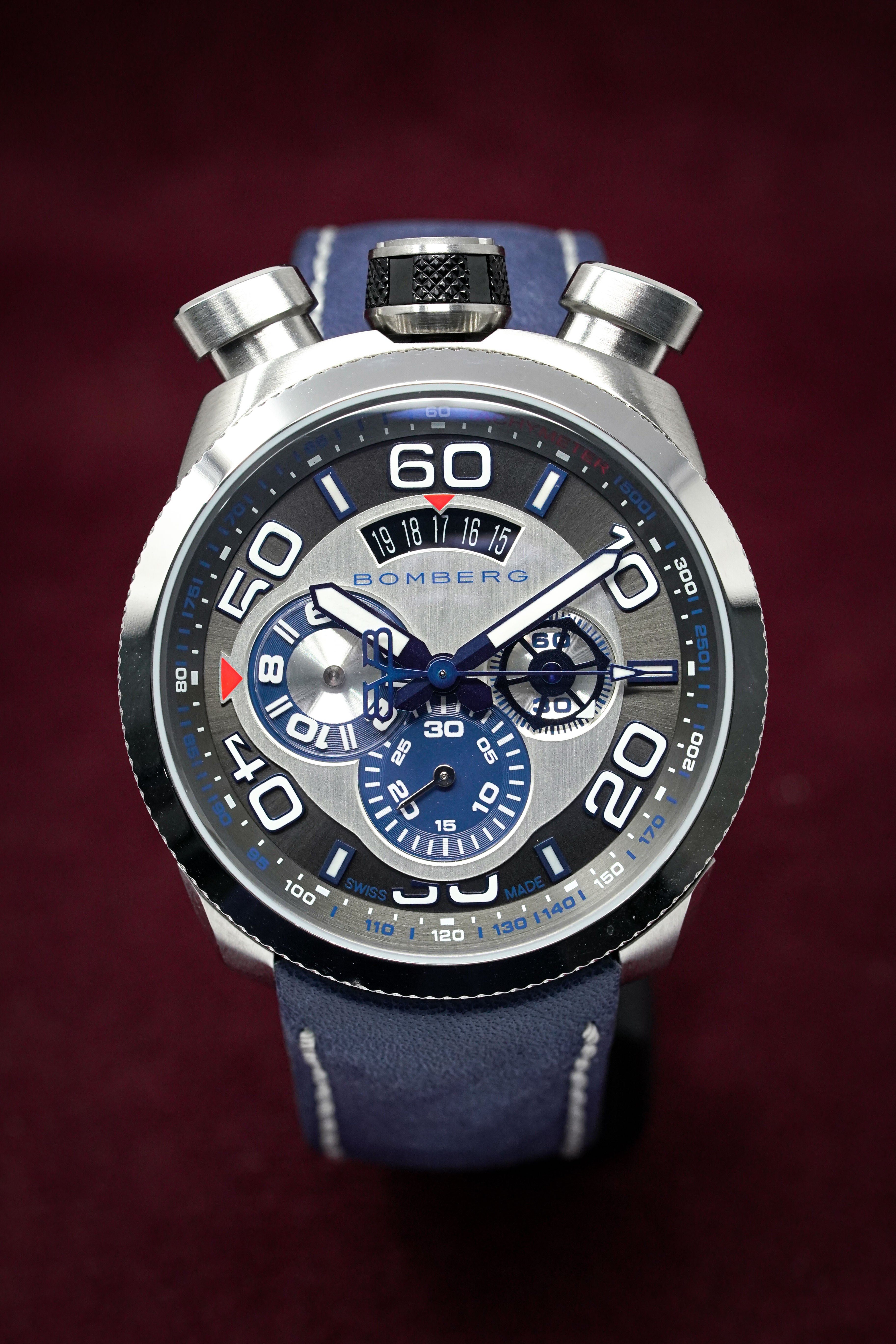 Bomberg Men's Chronograph Watch BOLT-68 Blue