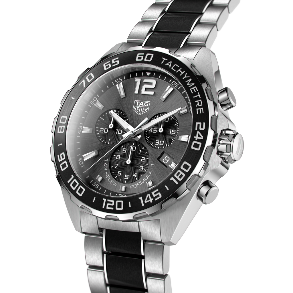 Tag Heuer Formula 1 Anthracite Dial Two Tone Steel Strap Watch For Men - CAZ1011.BA0843