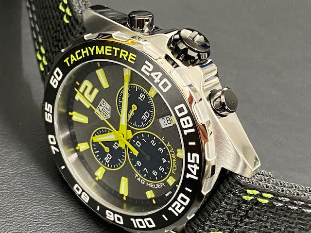 Tag Heuer Formula 1 Chronograph Grey Dial Black Nylon Strap Watch for Men - CAZ101AG.FC8304