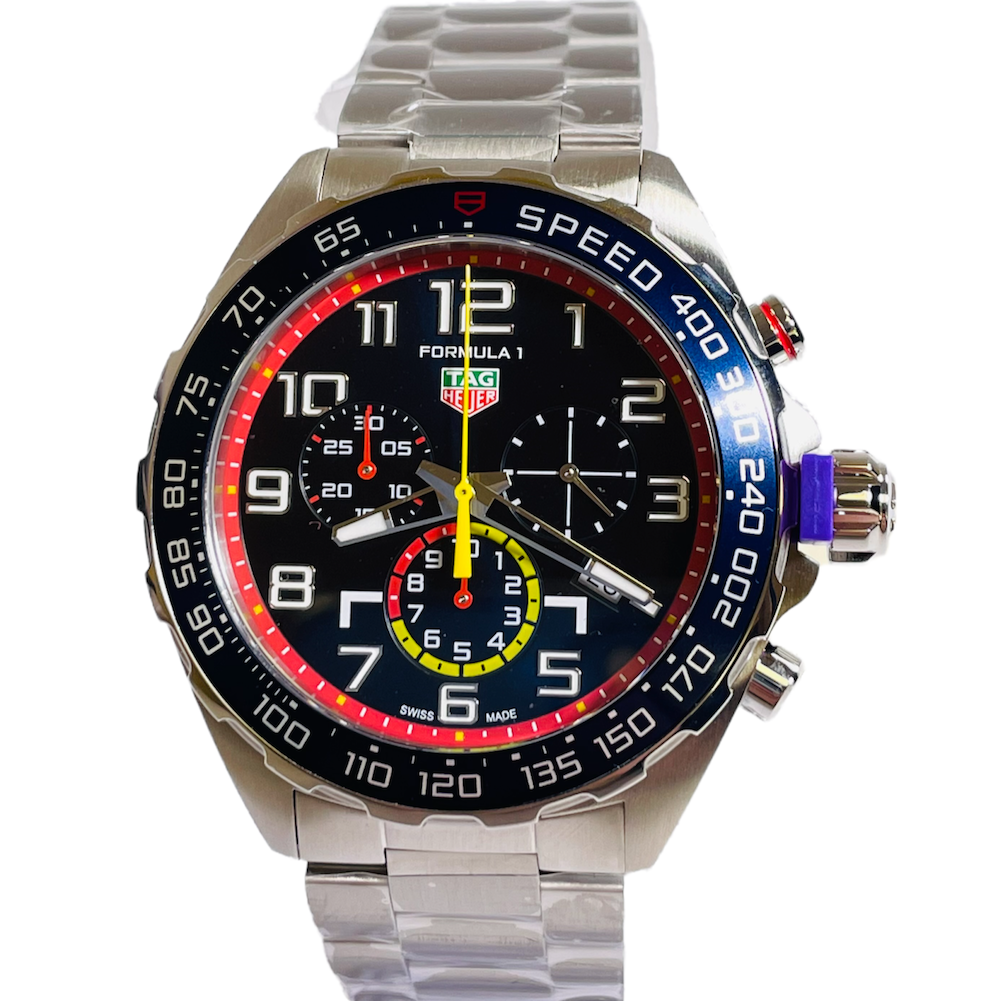 Tag Heuer Formula 1 x Red Bull Racing Chronograph Blue Dial Silver Steel Strap Watch for Men - CAZ101AL.BA0842