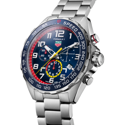 Tag Heuer Formula 1 x Red Bull Racing Chronograph Blue Dial Silver Steel Strap Watch for Men - CAZ101AL.BA0842
