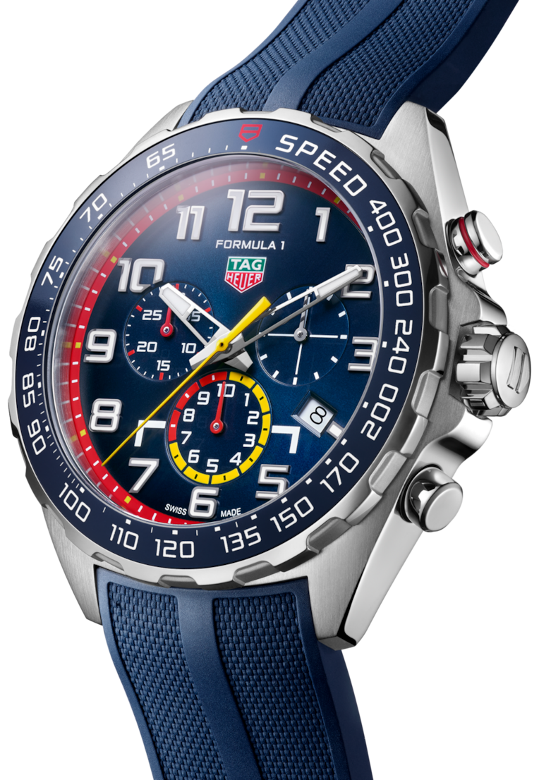 Tag Heuer Formula 1 Red Bull Racing Chronograph Blue Dial Blue Rubber Strap Watch for Men - CAZ101AL.FT8052