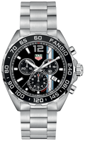 Tag Heuer Formula 1 Chronograph Black Dial Silver Steel Strap Watch for Men - CAZ101H.BA0842