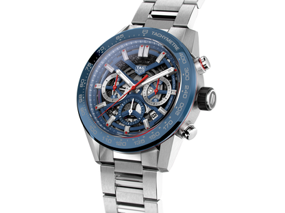 Tag Heuer Carrera Chronograph Blue Dial Silver Steel Strap Watch for Men - CBG2A11.BA0654