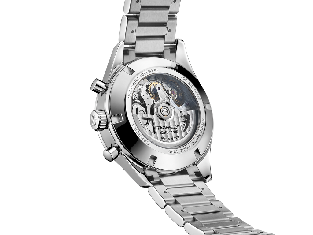 Tag Heuer Carrera Chronograph 41mm Blue Dial Silver Steel Strap Watch for Men - CBK2112.BA0715